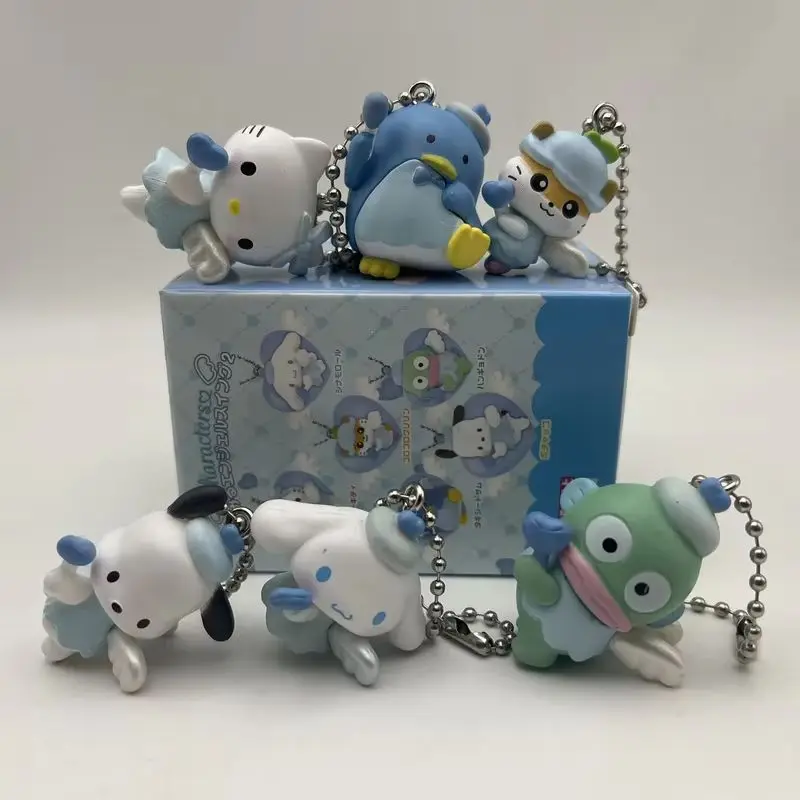 クロミポチャッコシナモロールブロックペンダントシリーズブラインドボックス河合天使アニメアクションフィギュア子供トレンディなおもちゃ誕生日ギフト