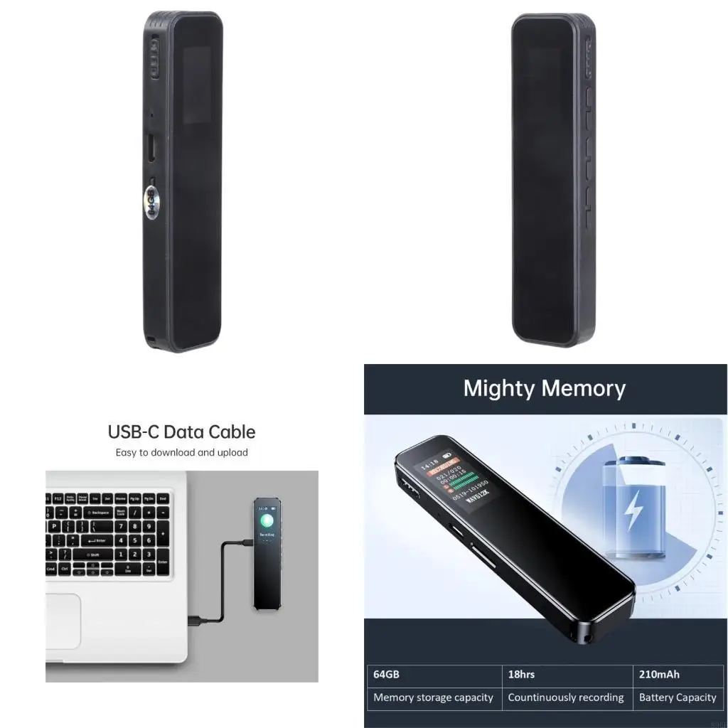 

896F 64 ГБ USB-цифровой диктофон MP3-плеер с шумоподавлением для студентов и преподавателей