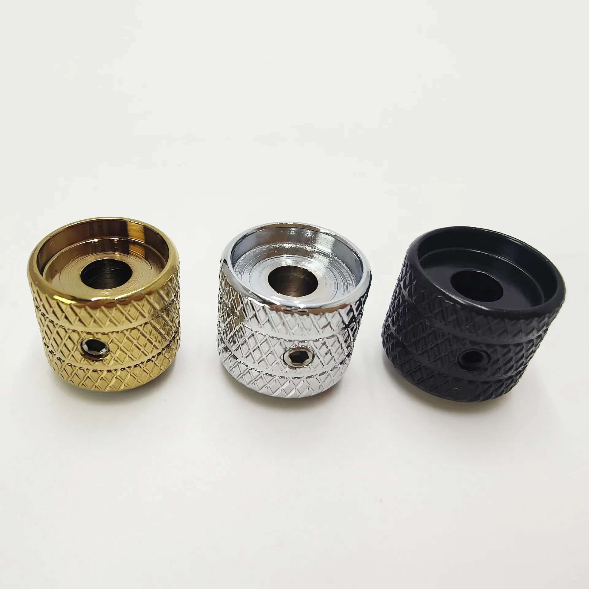 For Electric Guitar & Bass Genuine Abalone Shell Top Knobs Metal Dome Volume/Tone Control Knob