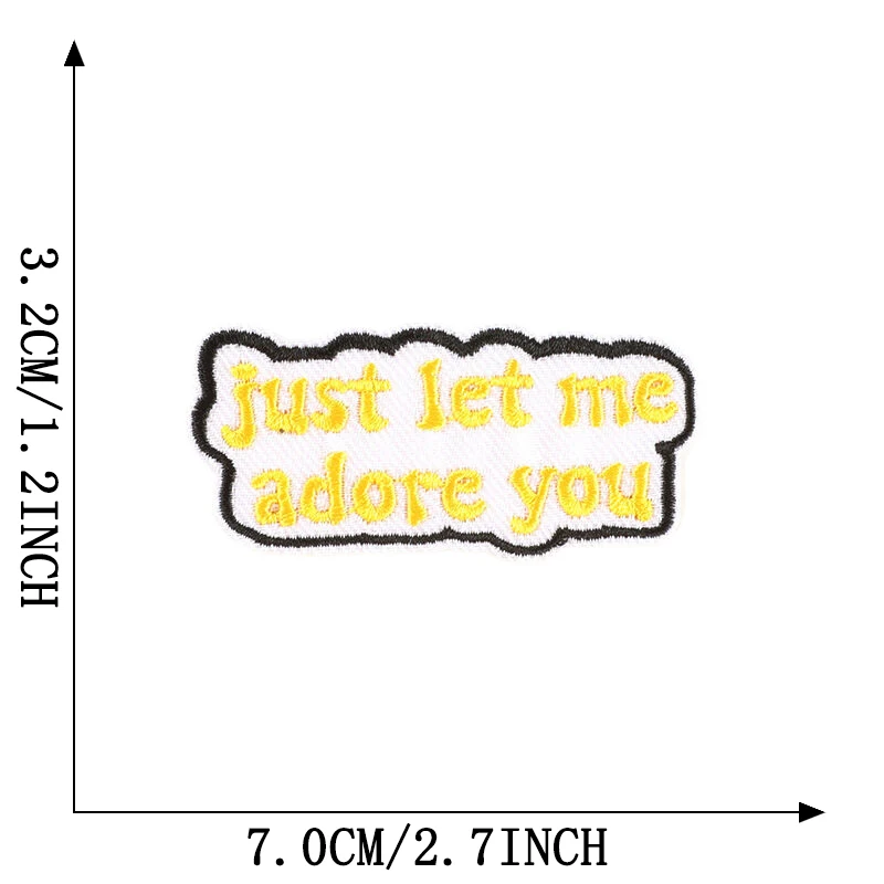 Brief niedlichen kleinen Eisen auf Patches für Kleidung gestickte Aufkleber Naszywka DIY Thermo kleber Kinder Baby Stoff Nähen Parches – Detail 13