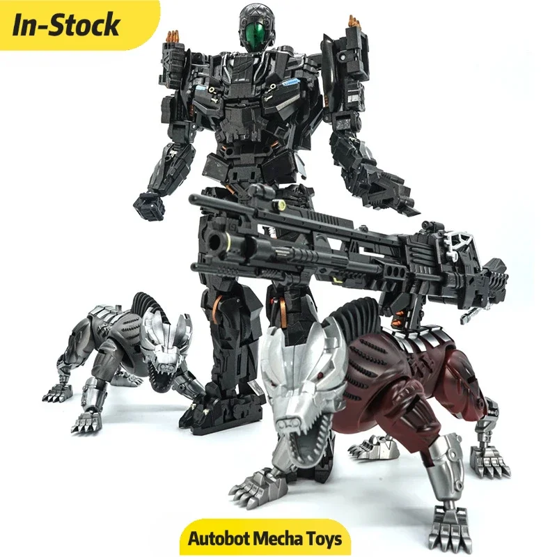 In Stock Transformation Toys VT01 VT-01 Lockdown Black Alloy Version with Double Dogs Movie Model Action Figures Collection