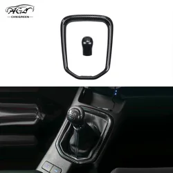2pcs Carbon Fiber Color Manual Gear Shift Frame Knob Cover for Toyota Hilux Revo Conquest 2015 -2021