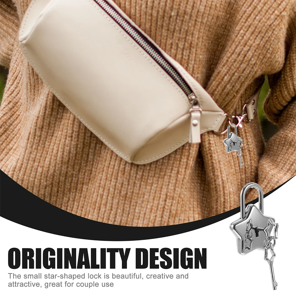 

1pc Shaped Padlock with Keys for Jewelry Box Handbag Diary Books Decorative Small Lock Accessories Metal Hardware