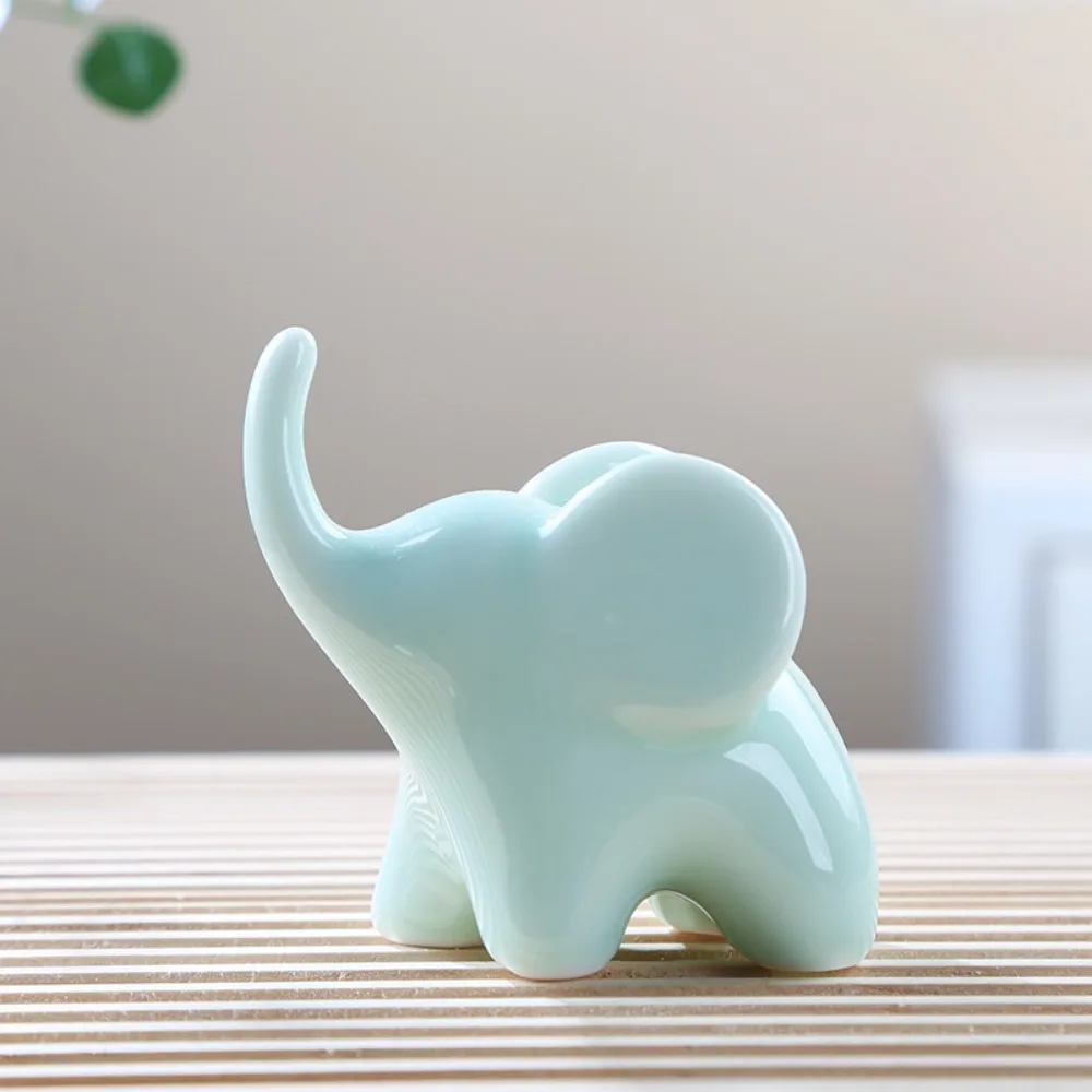 

Luxury Style Elephant Ceramics Crafts Model Modern Art Handmad Simulated Elephant Figurines Creative Design Ornaments