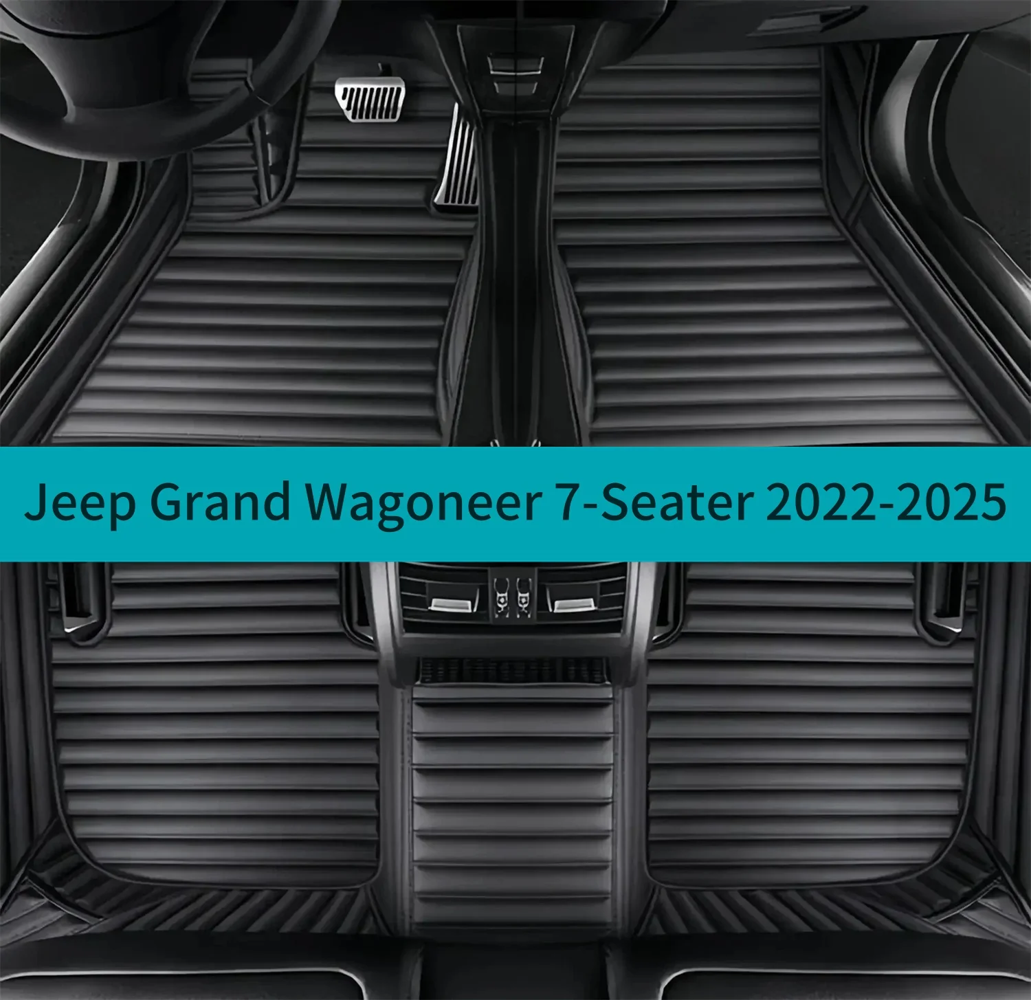 

Полный комплект автомобильных ковриков для Jeep Grand Wagoneer 7-местный 2022-2023 2024 2025 Кожаные коврики для автомобилей Коврики Ковры для автомобиля