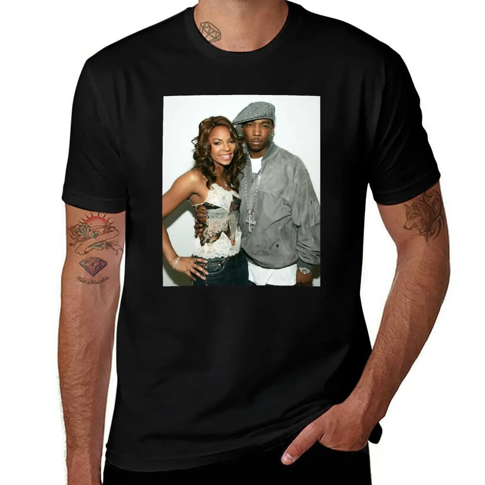 

Ja Rule and Ashanti T-Shirt Basic Crew Neck Short Sleeve Top
