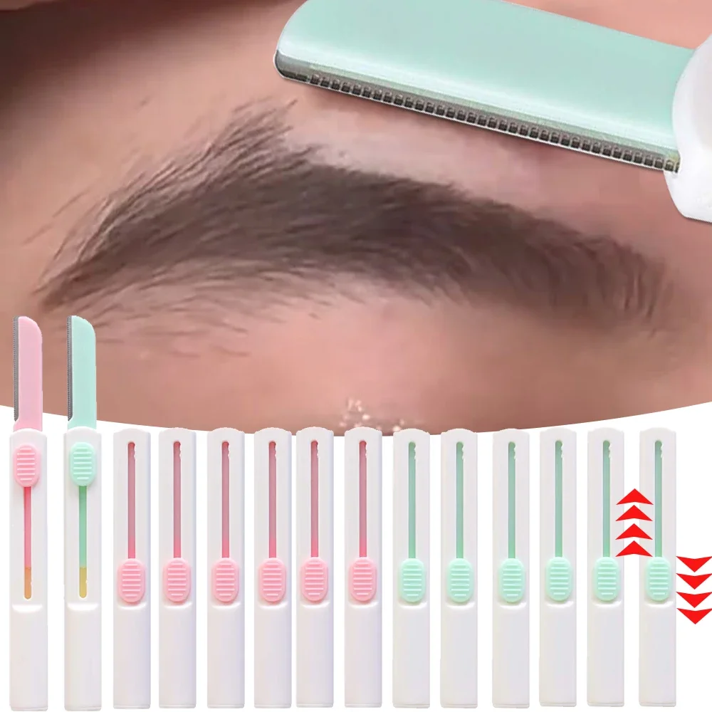 Micro Rasoir Rétractable pour Femme, Épilation du Visage et du Corps, Sûr et Facile à Utiliser, Sourcils en saillie, Couteau de Maquillage, 1 à 6 Pièces