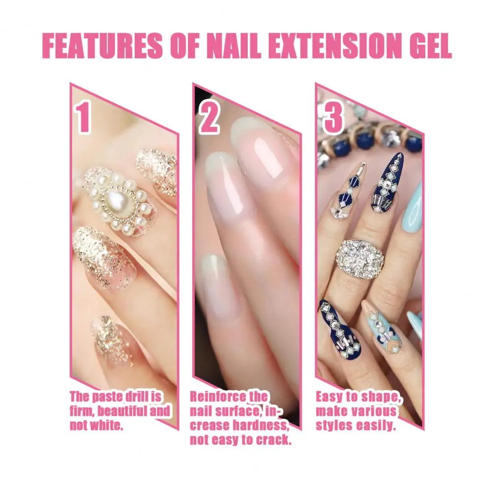 Excellent Nail Tips Glue  Safe Ingredients Long Lasting Nail Extension Glue  Painless Quick Extension Nail Art Glue Adhesive