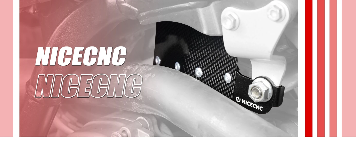 NICECNC 3k Carbon Fiber & T6-6061 Aluminium Vergaser Hitzeschild Schutz Für Honda TRX450R 2006-2009 TRX450ER 2006-2014 CNC – Detail 2