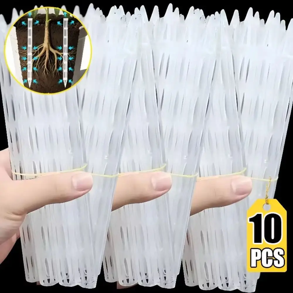 10Pcs Universal Plant Root Ventilation Pipe Root rot-resistant Transparent Flower Pot Ventilation Pipe Reusable Breathable