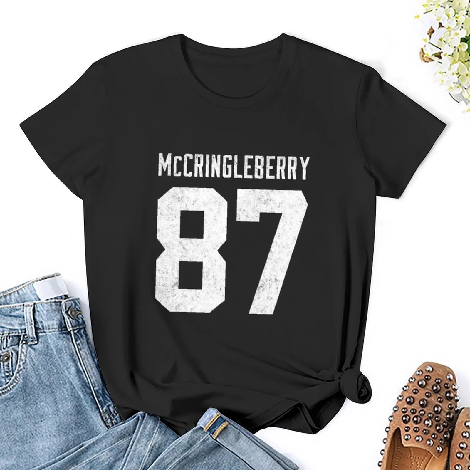 Camiseta de McCringleberry con bisagras para mujer, ropa de gran tamaño, camisetas, ropa de verano