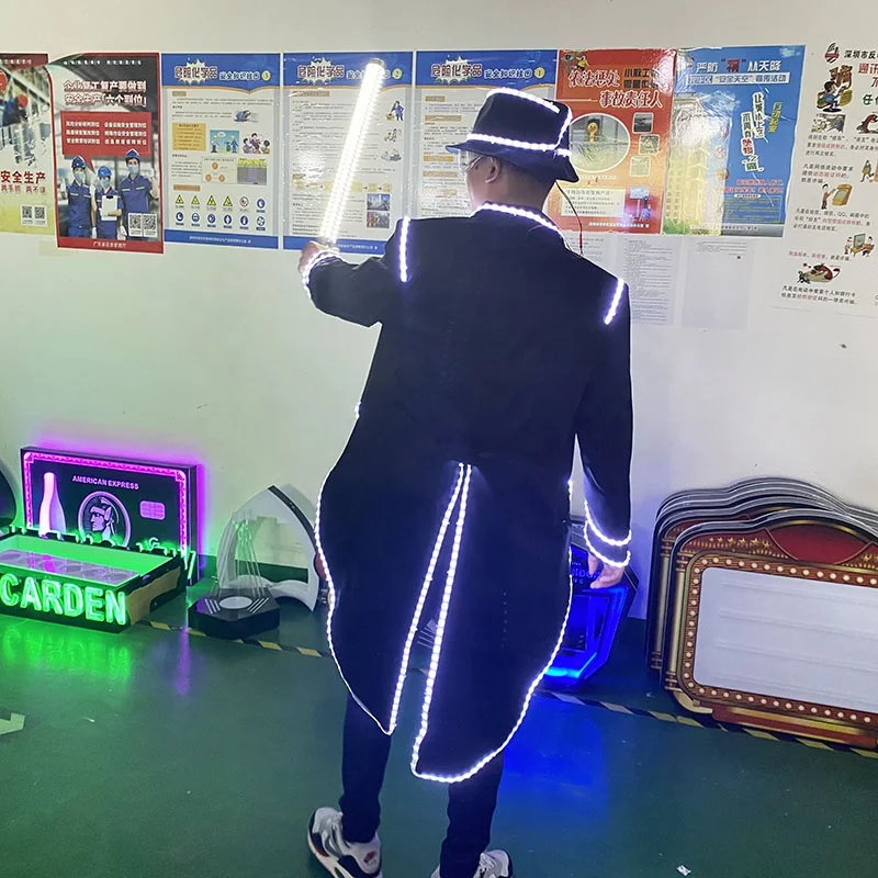 LED Luminous Robot CostumeHigh-End Bespoke  Bottle Display Rack60cm Length Wholesale Strobe Bottle Baton Sparkler  Lig