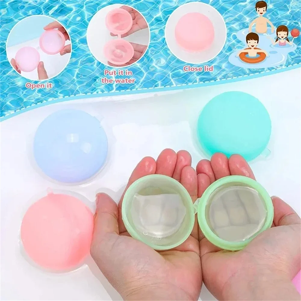Reusable Water Balloons for Kids No Magnets Silicone Leak-Resistant Refillable Water Splash Balls Summer Water Toys for Outdoor