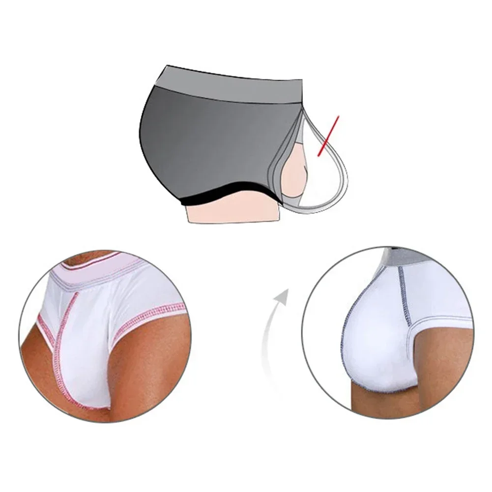 Bañador Sexy con almohadilla de realce para Hombre, traje de baño con bolsa, copa de esponja, almohadillas para Surf en la playa