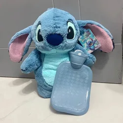 Disney-botella de agua caliente de felpa extragrande para mujer, calentador de manos con relleno de agua para el hogar, regalos para novia, Anime Hobby Stitch, Invierno