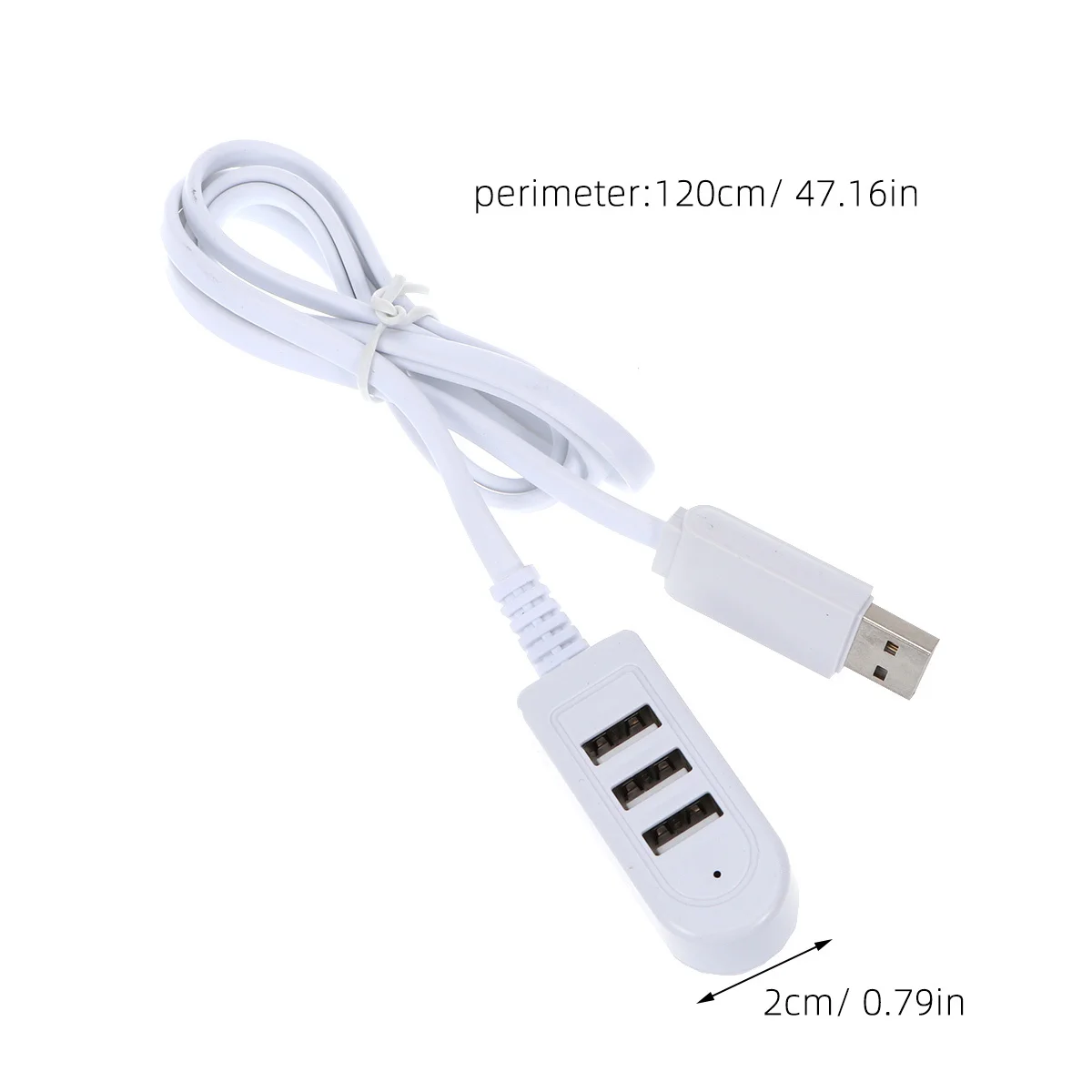 1.2M Multi-Function Usb 3Usb Hub Extension Cable Compact 3A Offline Charging Multi-Port Hub For Desktop Notebook White