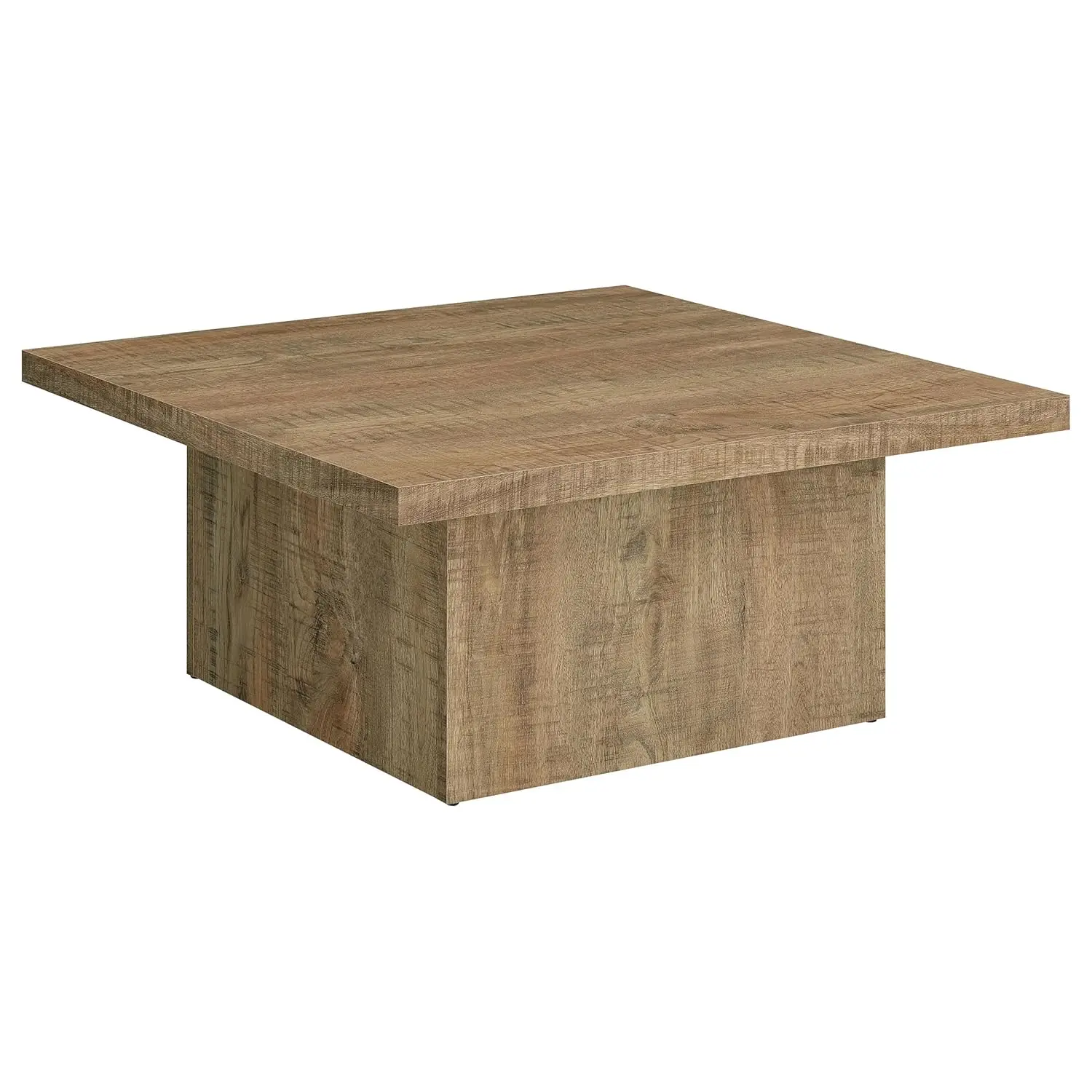 

Coaster Home Furnishings Zetta Square Cocktail Living Room Coffee Table Engineered Eco-Friendly Wood Look Laminate Veneer Rustic