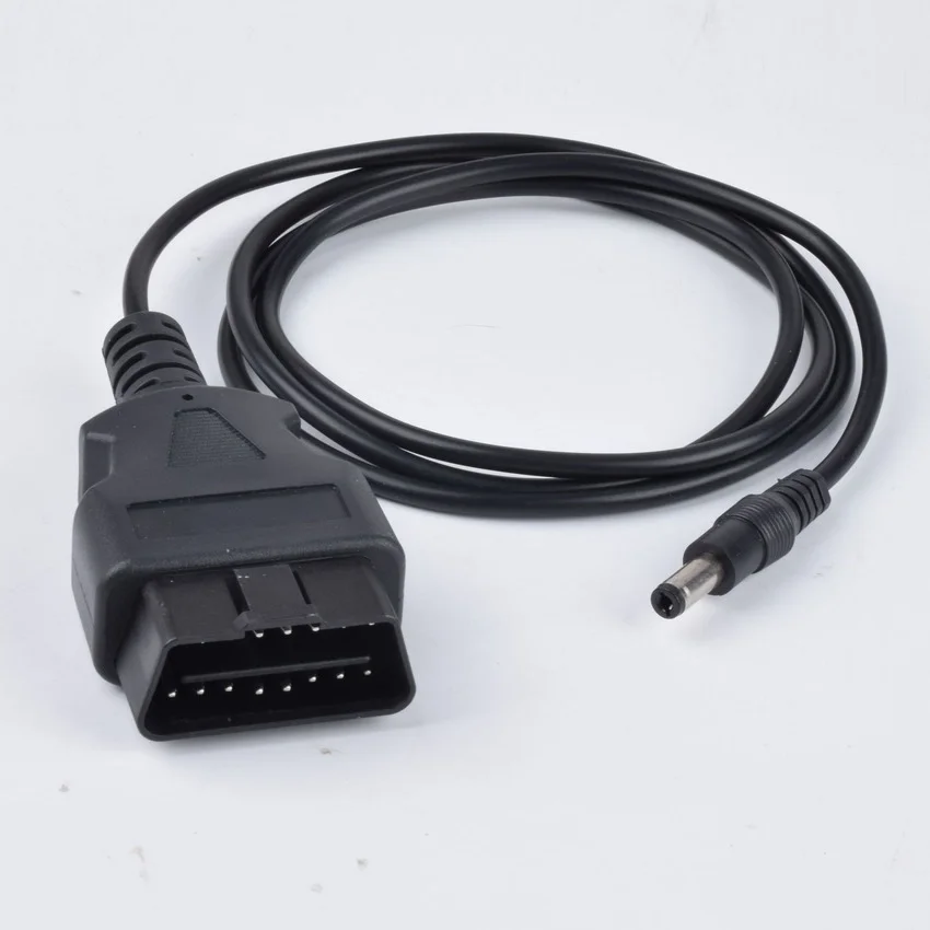 1 metr samochodów OBD2 16Pin do kabla zasilania DC 24AWG pełna miedź Auto złącze diagnostyczne OBD 16-pin męski na DC5.5 gniazdo zasilania drutu