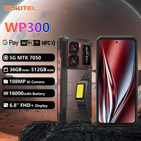 Oukitel WP300 Rugged Phone 16000mAh 36GB（12+24）GB+512GB detachable Earbud/camping Light 6.78\