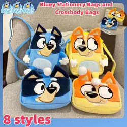 Nuovo Bluey Puppy Borsa a tracolla Borsa per matite Cartone animato per bambini Cane Bluey Famiglia Cosplay Scuola materna Borsa da scuola per cartoni animati per bambini