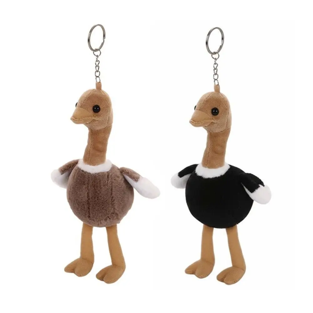 Soft Stuffed Ostrich Plush Toy Cute Design Sweet Style Stuffed Doll Keychain Kawaii Style Cartoon Pendant Backpack Decor
