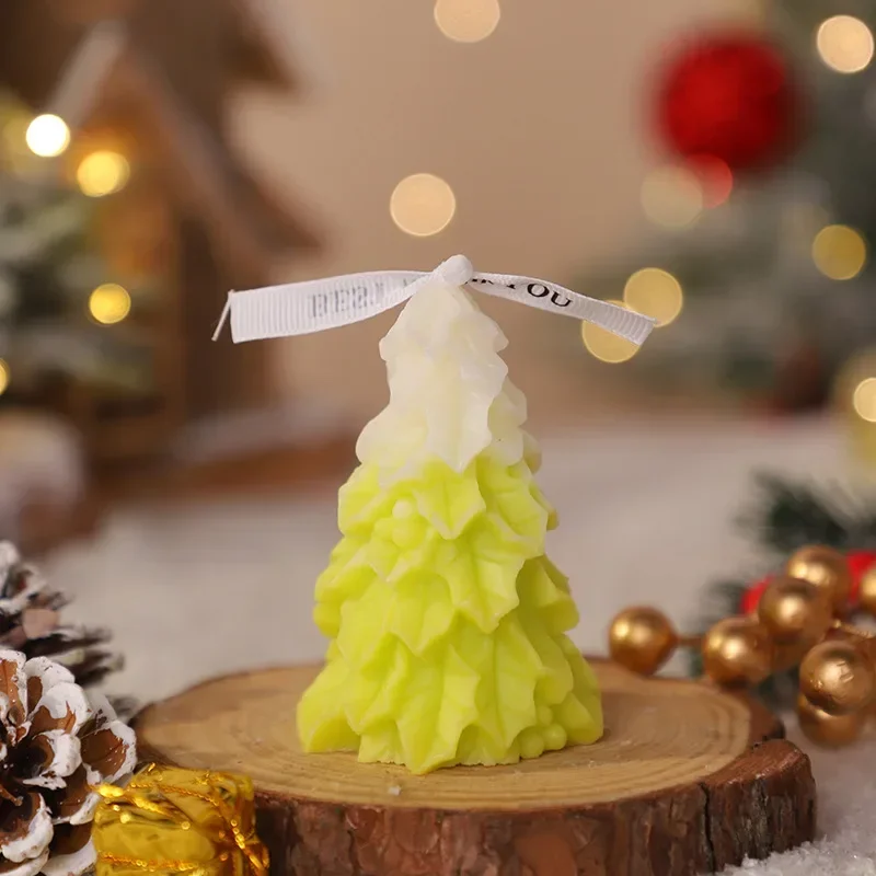 Mini Christmas Tree Scented Candle Xmas Velas Decorativas Decoration 2024 Flameless Soywax Candles
