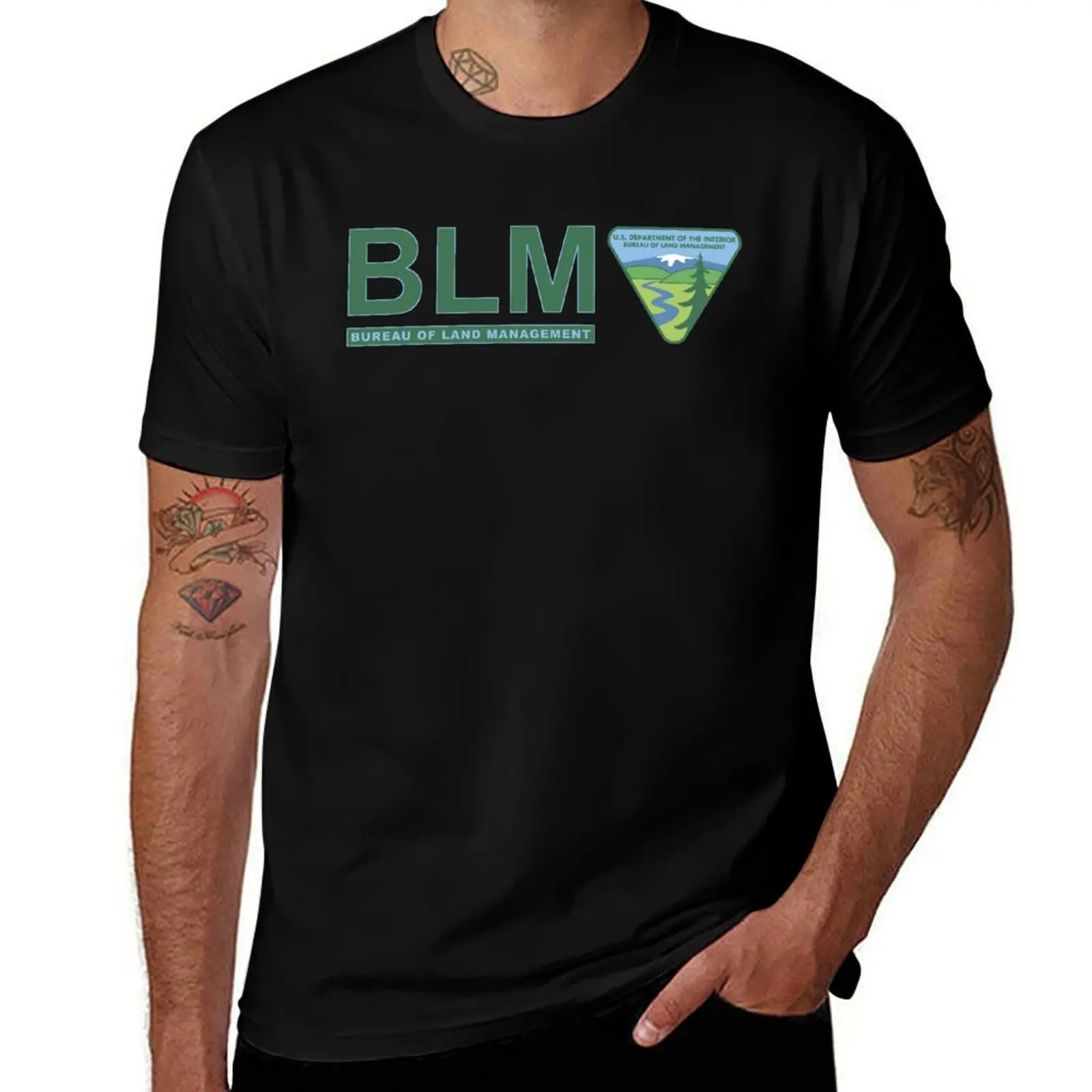 

t Management man Bureau The (Color) shirts graphic Land t -- BLM Original T-Shirt cotton man of pack for shirts