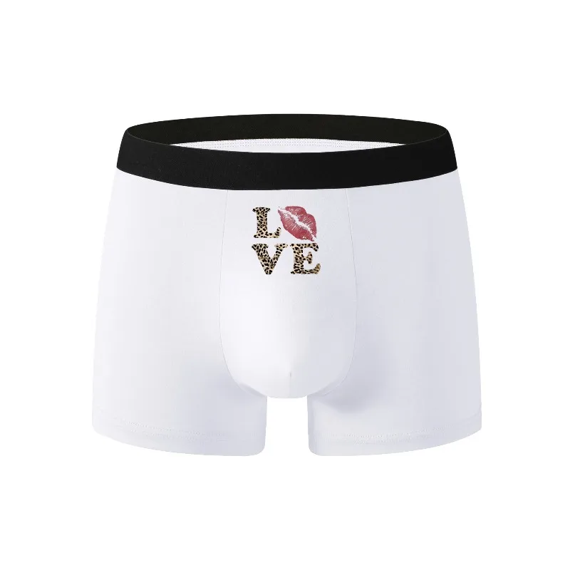 

Лето 202, новое мужское нижнее белье, удобные простые облегающие шорты-боксеры Love, мужские быстросохнущие шорты