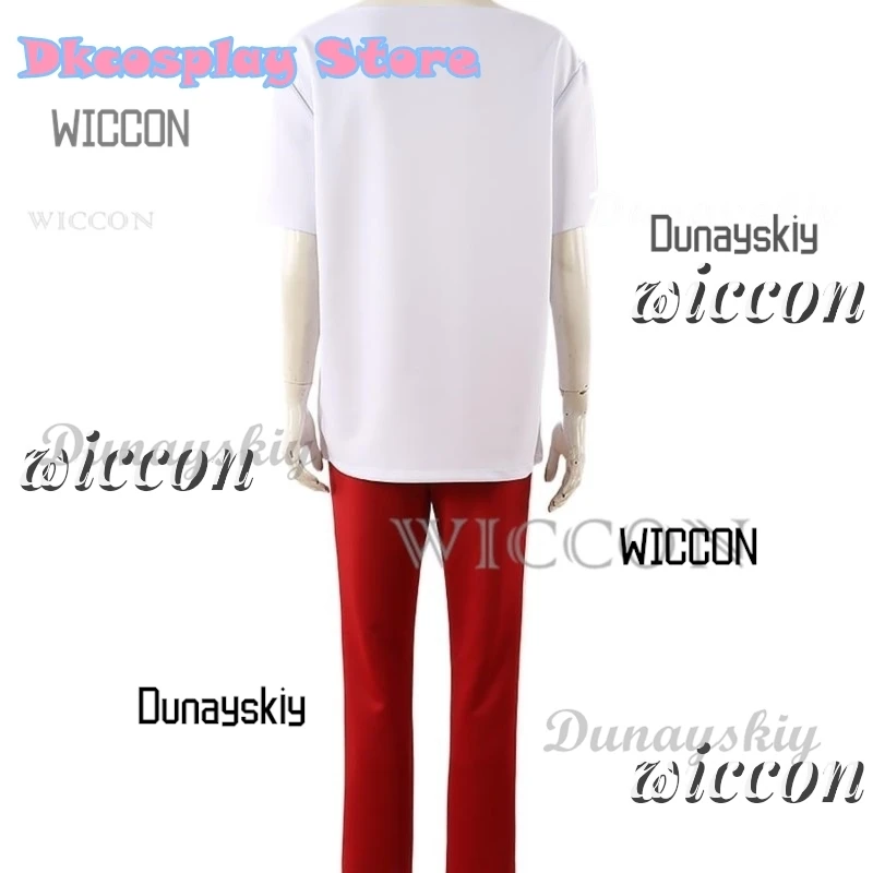 Alien Stage Till Cosplay Costume Tshirt Red Pants Costume Fancy Party Clothing Tailing Suit Halloween Carnival Uniforms Custom