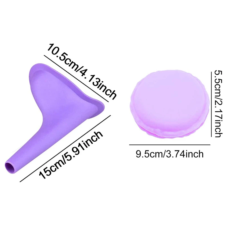 1set Women Urinal Silicone with Box Outdoor Hotel Travel Camping Urinal Funnel Portable Female Urinal Urination Device TMZ