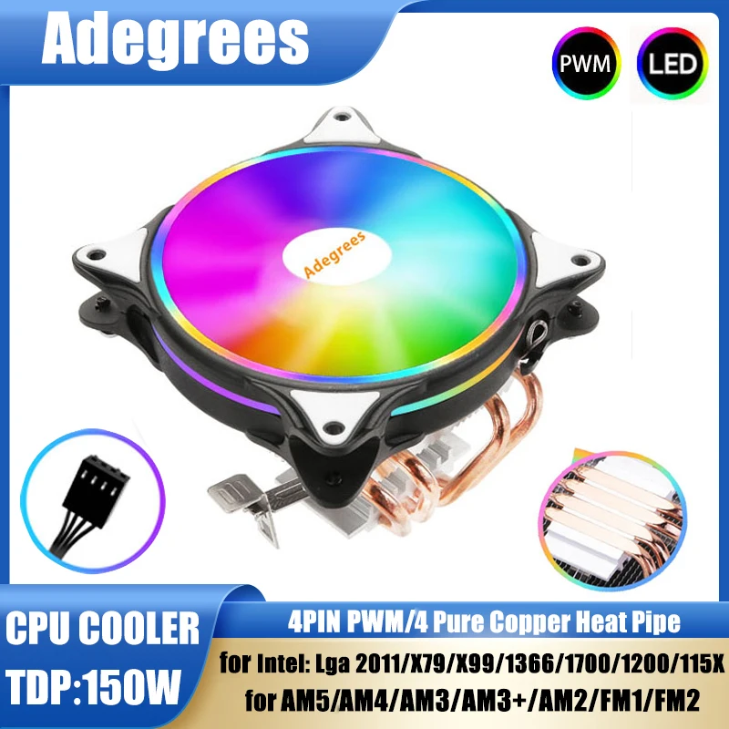 4 Heatpipes Rgb Cpu…