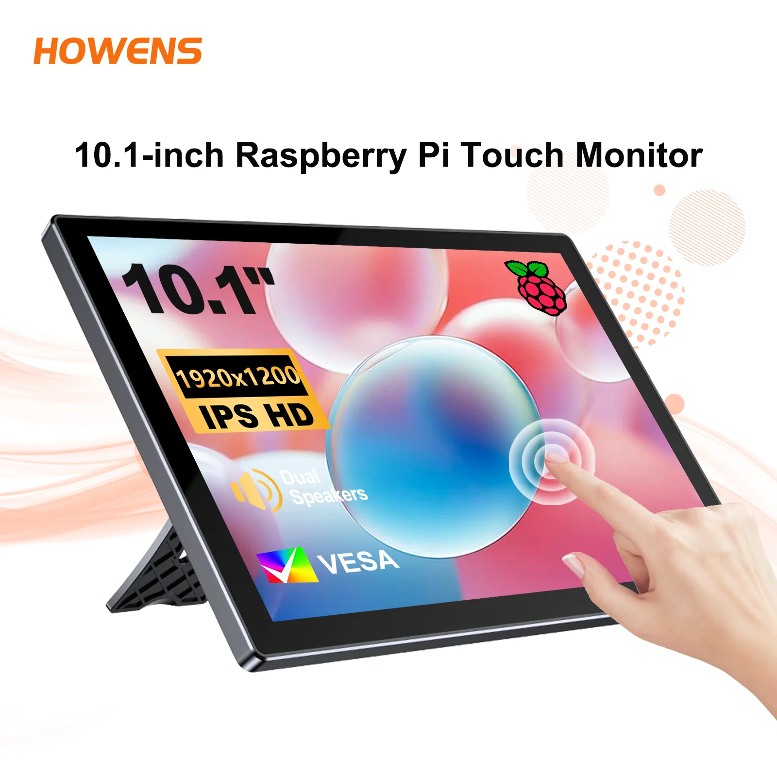 10.1 inch Touch Monitor for Software RDK Jetson Raspberry Pi 5 4 3 IPS 1920*1200 Screen Support for PC Laptops Xbox Switch PS4