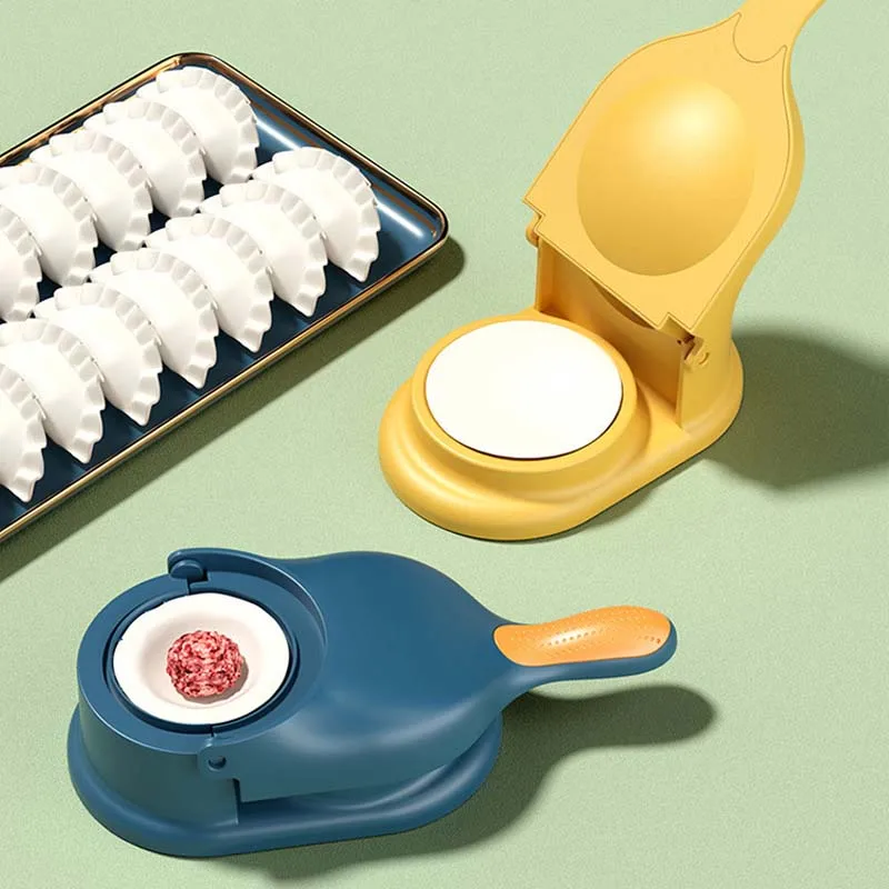 2 In1 Dumpling Maker DIY Kit Wrapper Presser Manual Labor-Saving Ravioli Empanadas Dough Skin Molder Machine Kitchen Gadgets