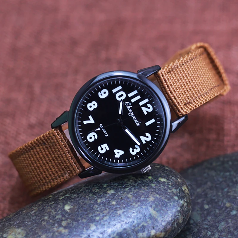 new simple children's boys girls fashion canvas breathable strap quartz wristwatch 12hours black digital man electrion watches