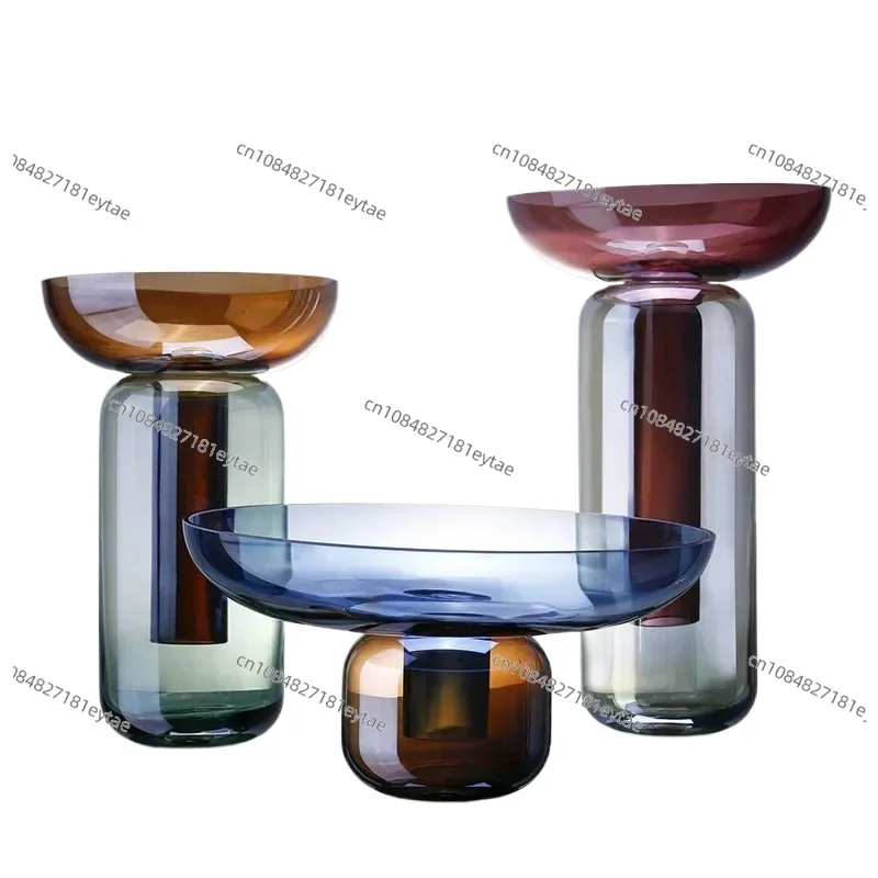 Gradient Detachable Glass Vase Flower Pot Hydroponics Desk Decor