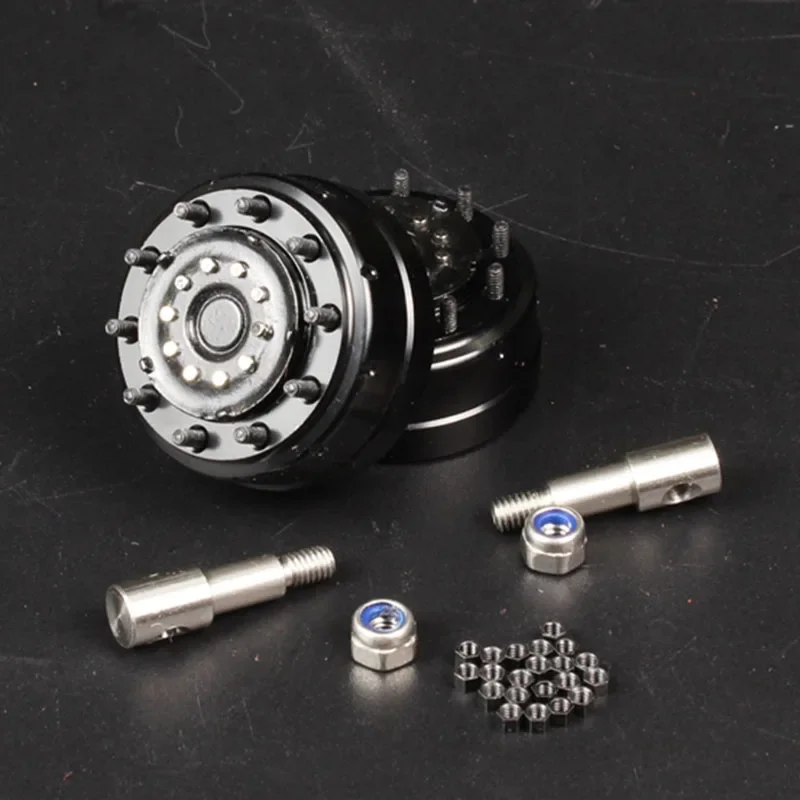 LXYRC Metal Simulation Front Unpowered Axle Brake Hub for 1/14 Tamiya RC Truck FOR SCANIA 770S R620 FOR VOLVO BENZ Arocs MAN