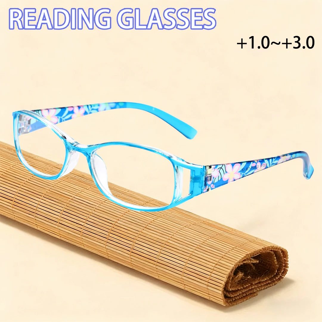 1 Pair Retro Square Frame Reading Glasses, +1.0 to +3.0, Blue Light Blocking, Unisex
