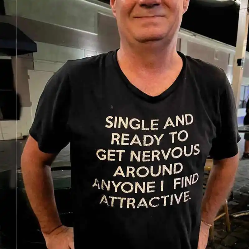 مضحك العلاقة واحدة إقتباس متعة قصيرة الأكمام تي شيرت الصيف القطن الخالص نصف الأكمام الاتجاه