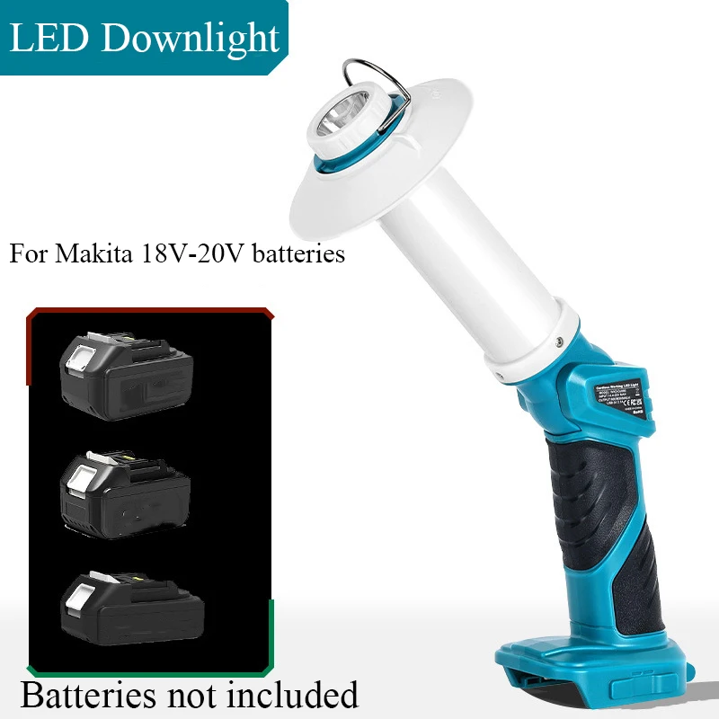 HAKSINKY Outdoor Handheld Camping Light Folding Tool Light for Makita/Milwauke/Bosch/Black&Decker/Ryobi/Craftsman 18/20V Battery