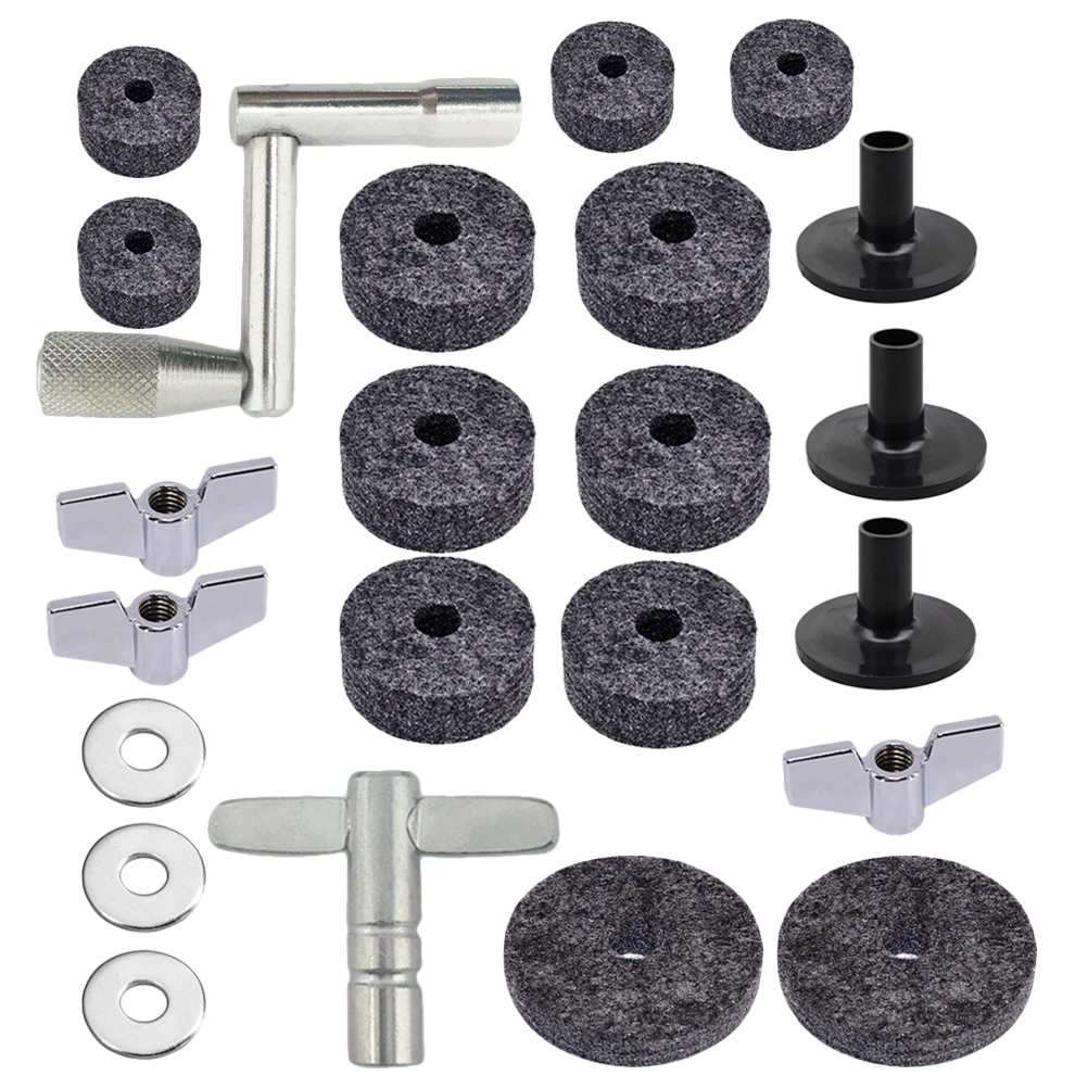 

Non-slip Felt Pad Drum Mute Pads Cymbal Felts Mat Clutch Kit Accessories Metal Antiskid Nuts for