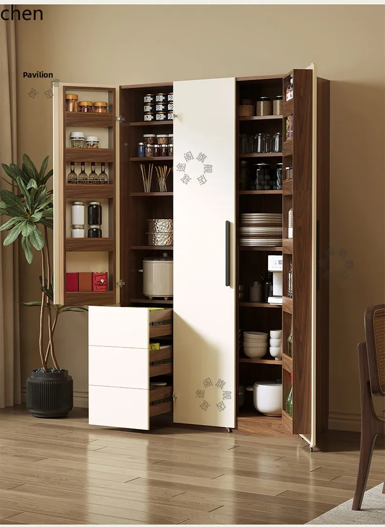 YFY   solid wood integrated wall modern simple large capacity living room storage high storage cabinet