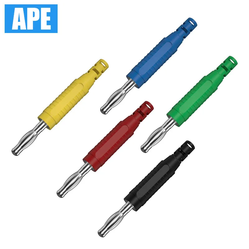 Banana Plug Solda Conectores Conectores Masculinos Faça Você Mesmo Adaptadores para Teste Multímetro Cores mm 10pack