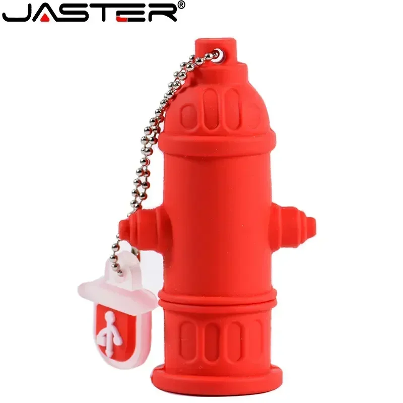 Safety Fire Model Cartoon Pen Drive Helmet Flash Drives Fire Extinguisher Memory Stick Fire Hydrant U Disk Real Capacity 64GB