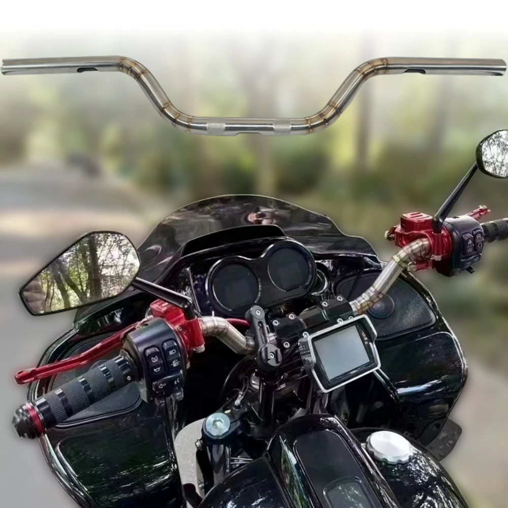 شماعة سحب مقود الدراجة النارية مقاس 1 بوصة من الفولاذ المقاوم للصدأ تناسب التطبيقات العالمية Harley Davidson #3