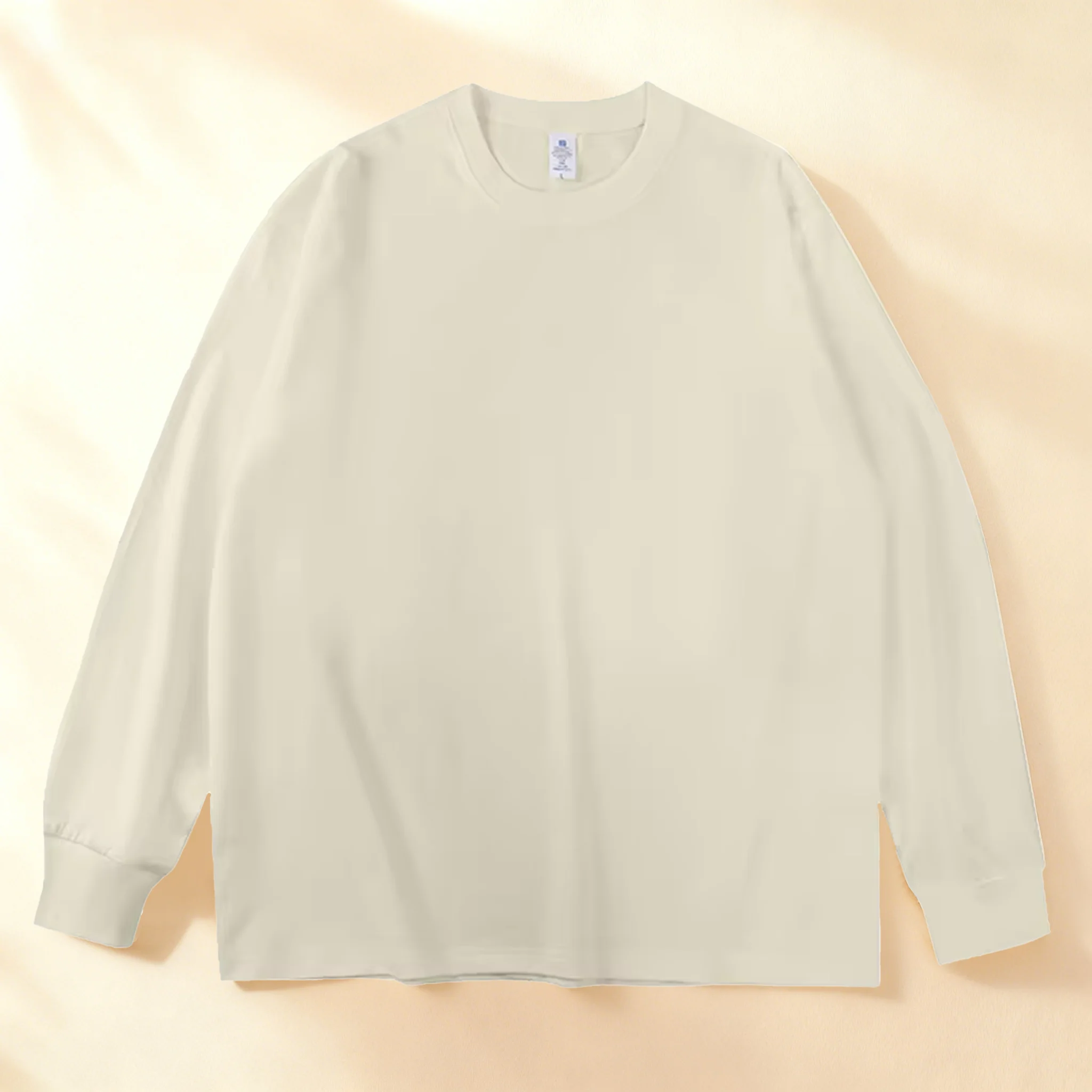 

Мужская повседневная однотонная хлопковая футболка Мужская повседневная мужская футболка с круглым вырезом и длинными рукавами Весна Осень Высококачественная базовая футболка Мужская