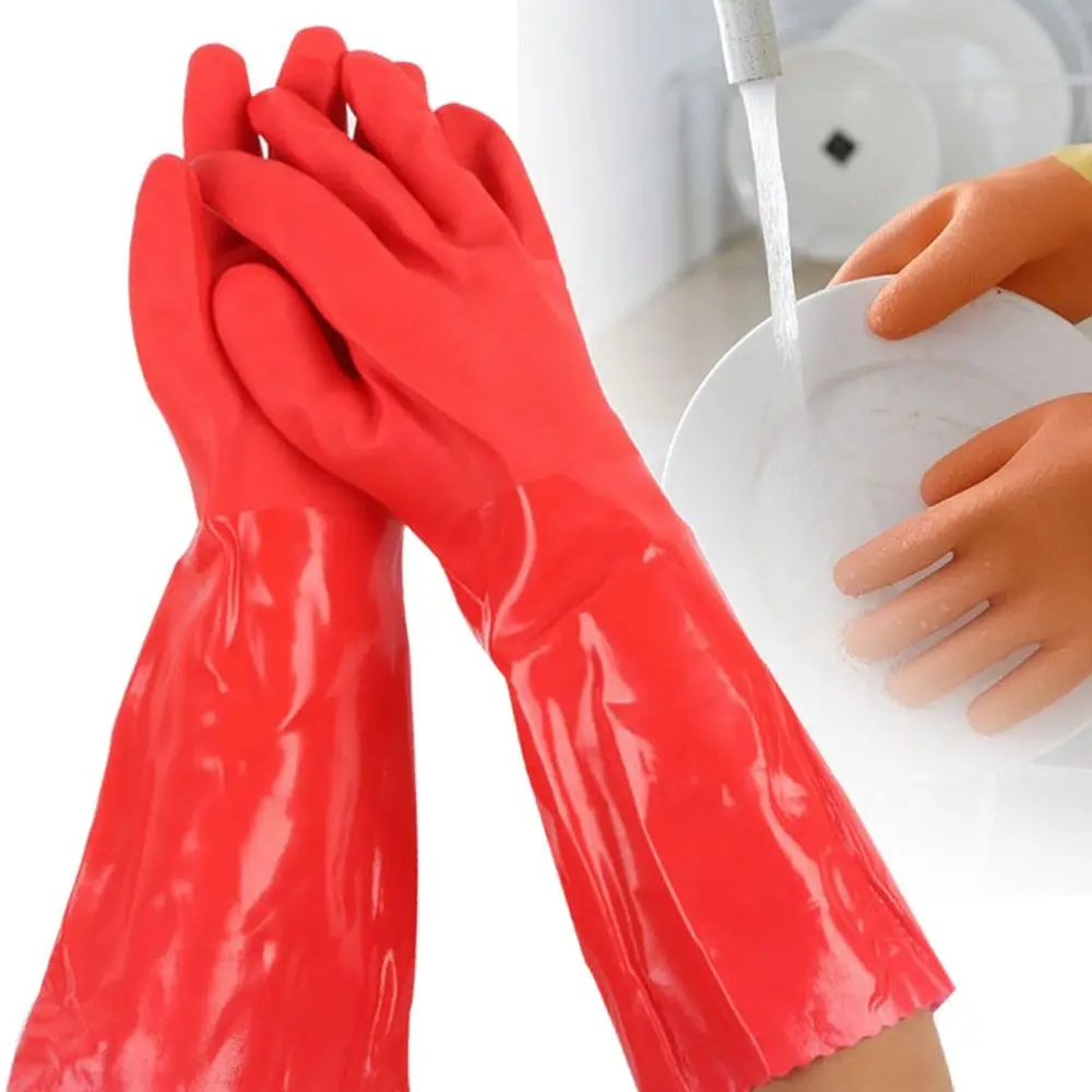 

Tool 40CM Work Gloves Rubber Red Protective Mitts Wear Resistant Keep Warm Househeld Gloves Kitchen Accessories