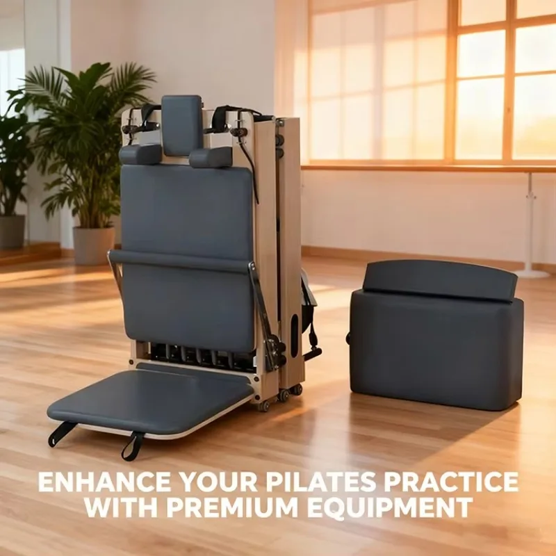 Home Use Fitness Portable Wood Foldable Pilates Beech Wood  Pilates Reformer Pilates Bed Machines Equipment