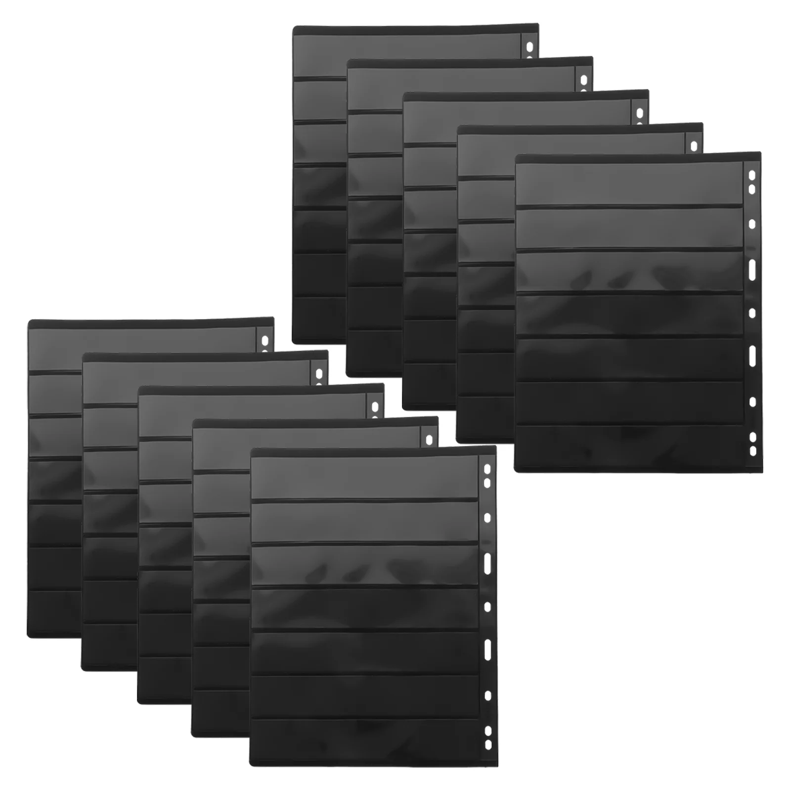 10 Sheets Stamp Stock Pages Postage Stamps Album Storage Holder Photo Collection Albums Collector Seven Rows Standard