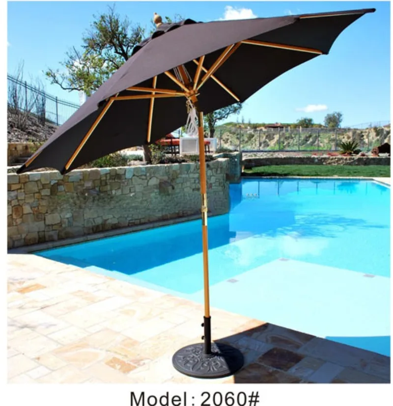 Outdoor beach Swimming pool aluminum pole  umbrella parasol sun shade umbrella