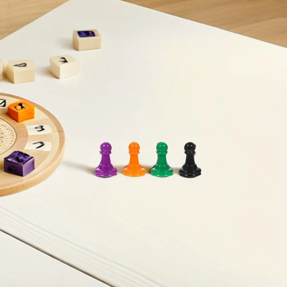 

80pcs Colored Plastic Chess Pieces For Board Lightweight Replacement Set Travel Family Gathering Tabletop